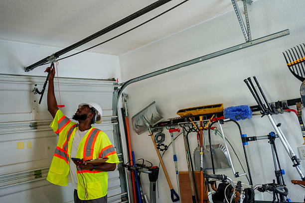 Professional Garage Door Panel Replacement technician working in Bettendorf, IA